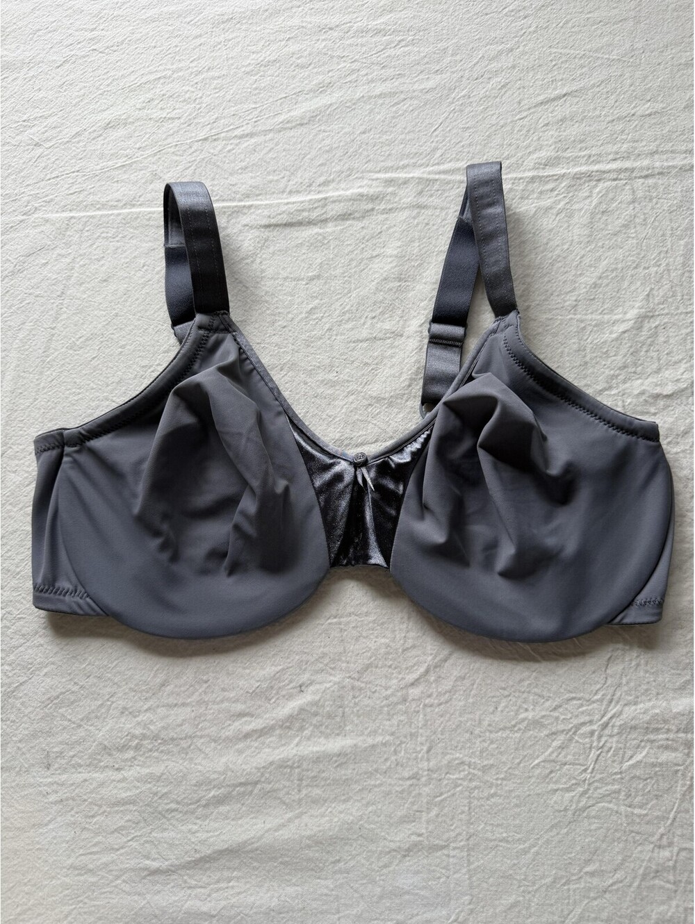 Olga Bandeau Bra Womens 40D Gray Convertible Underwire Multiway Strap 5006